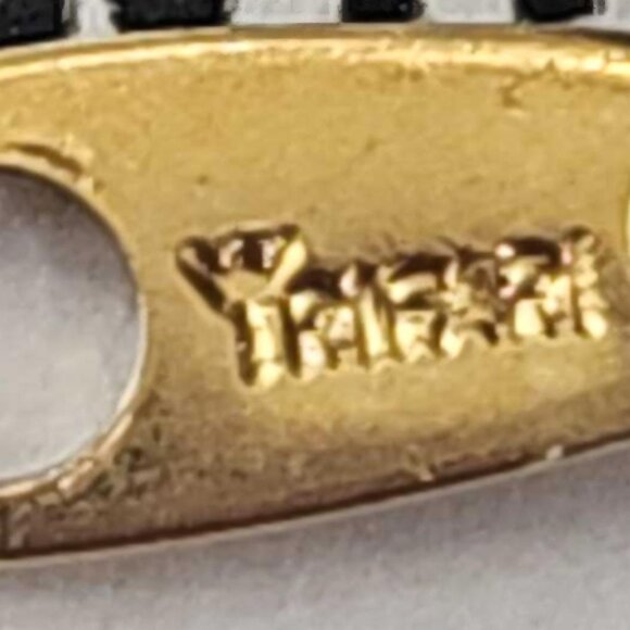 VTG Trifari Tortoise Lucite Necklace - Marked - 19" - Geometric Square Beads - Picture 3 of 7